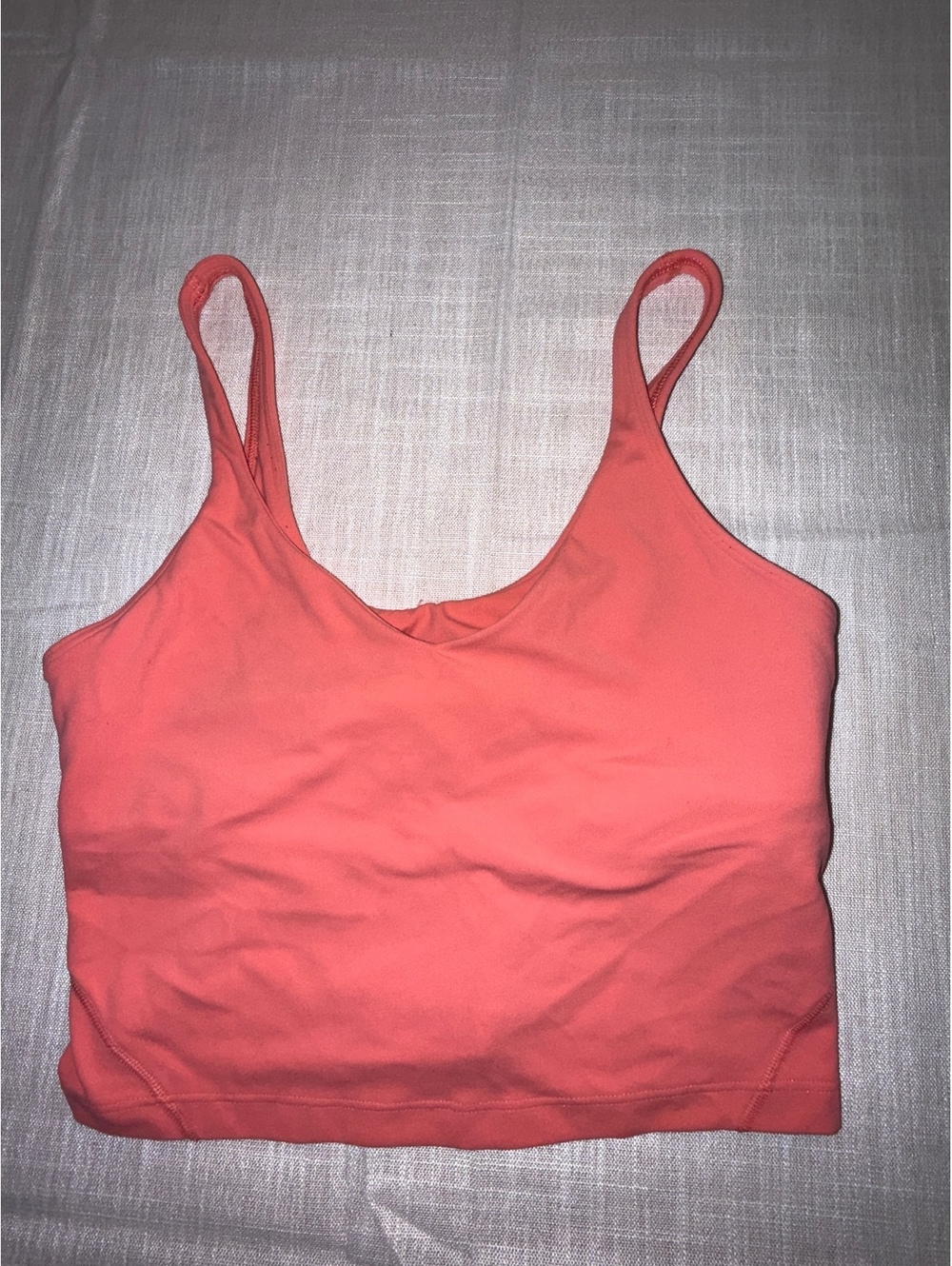 Lululemon Coral Pink Athletic Crop Top Size 8